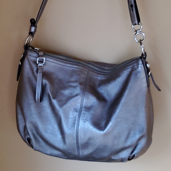 Coach Mia Rose Gold Metallic Leather Shoulder Bag - Picture 11 of 11